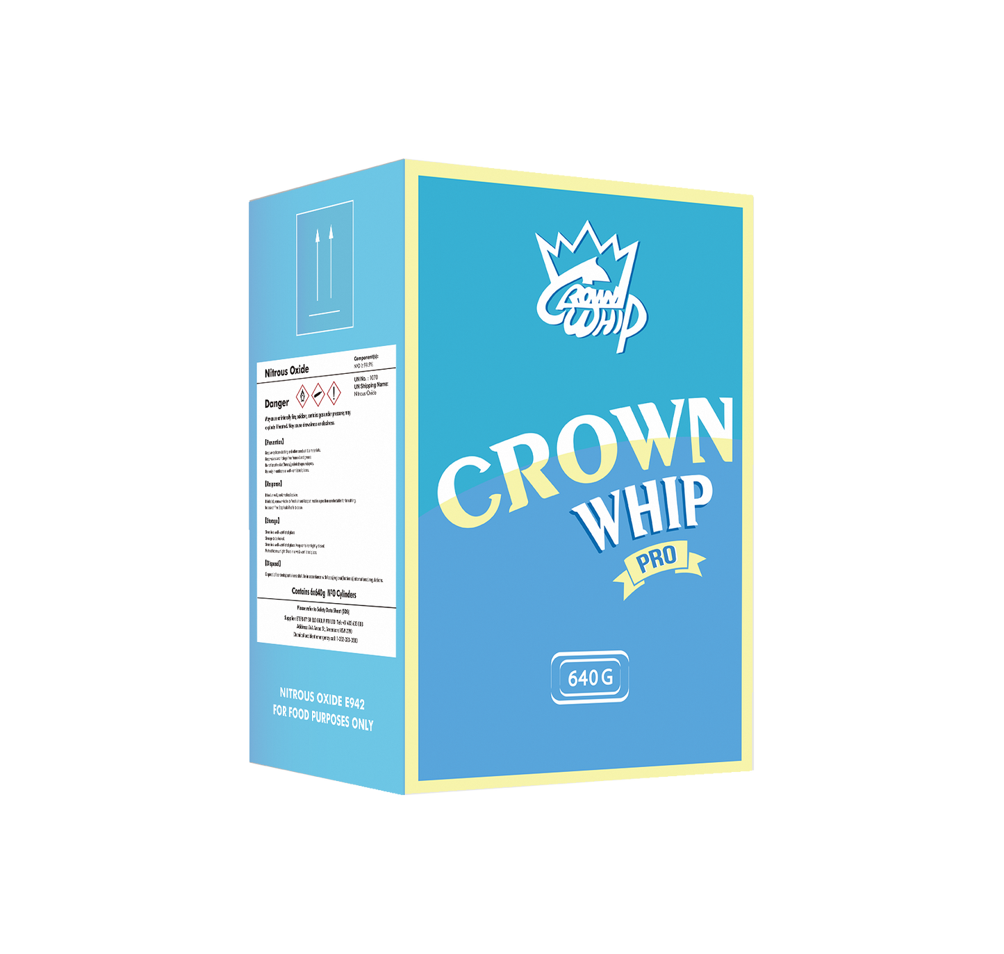 24x CrownWhip 1L (640g) Premium Nitrous Oxide Tanks | Whipped Cream | Fast Shipping