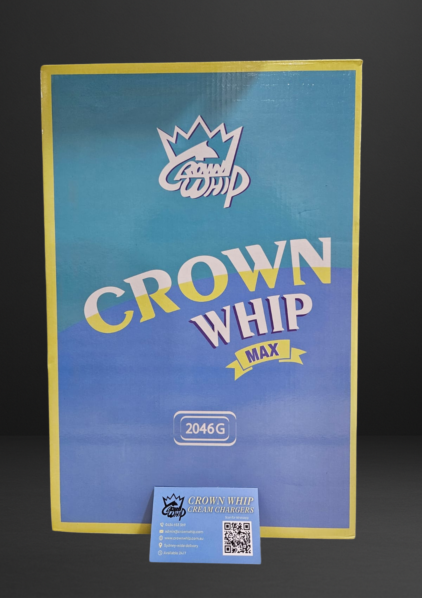 12x CrownWhip 3.3L (2046g) Premium Nitrous Oxide Tanks | Whipped Cream | Fast Shipping
