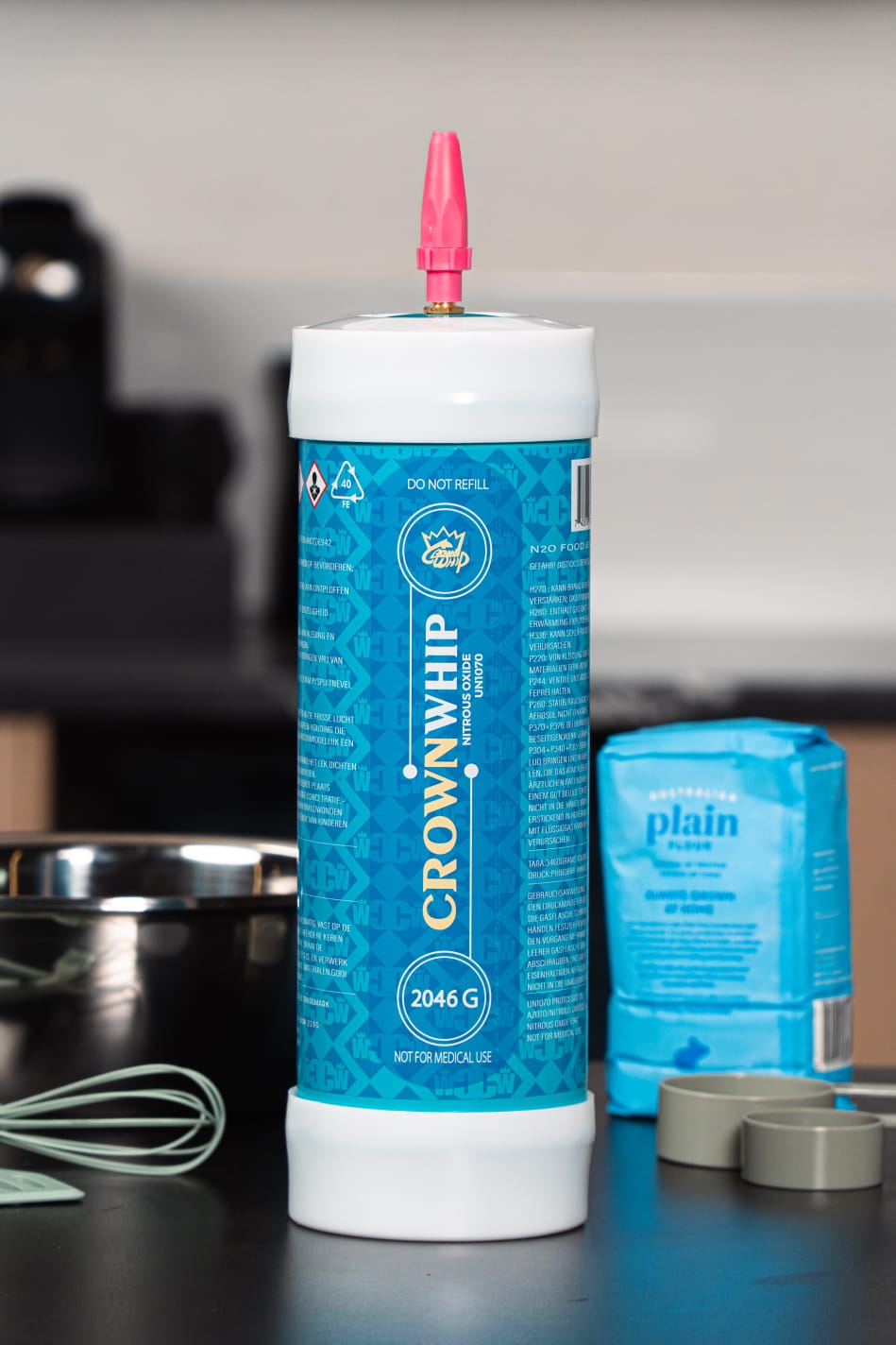 1x CrownWhip 3.3L (2046g) Premium Nitrous Oxide Tanks | Whipped Cream | Fast Shipping