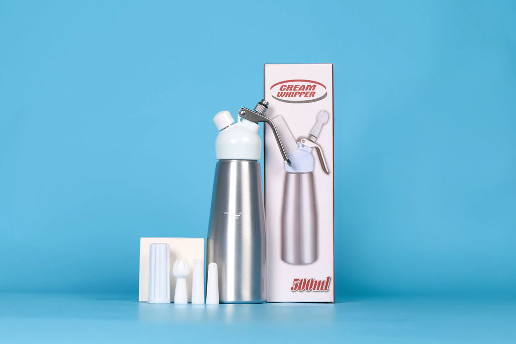 Avanti 500ml Whipped Cream Dispenser with Three Nozzles - Professional-Grade