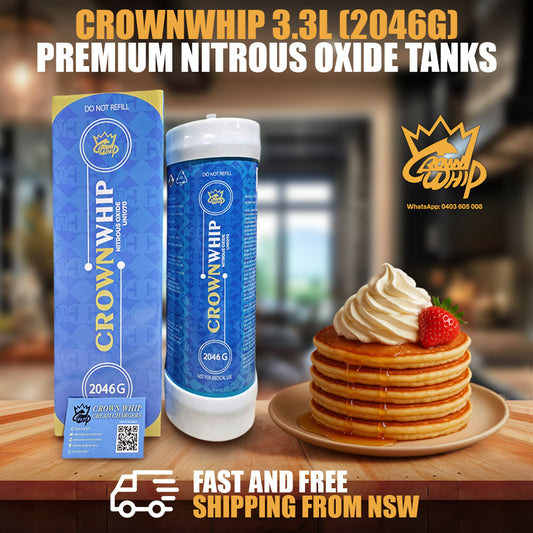 CrownWhip 3.3L (2046g) Premium Nitrous Oxide Tanks