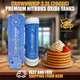 CrownWhip 3.3L (2046g) Premium Nitrous Oxide Tanks